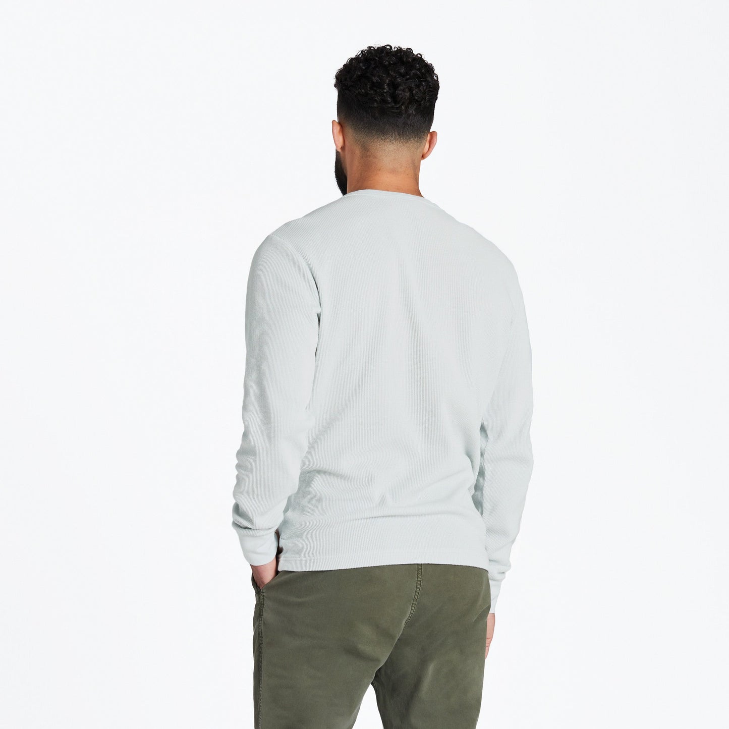 Men's Solid Thermal Henley