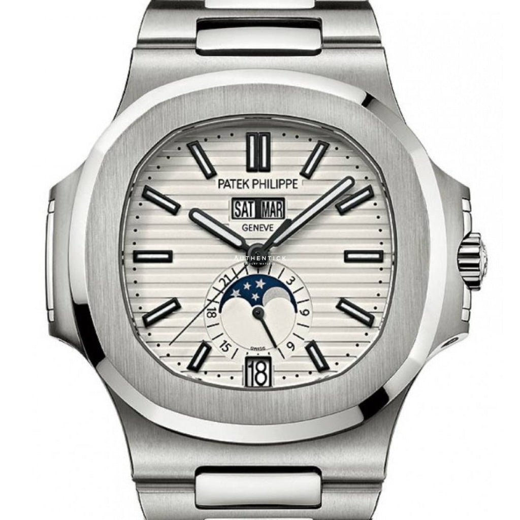 CLASSIC Nautilus Annual Calendar Stainless Steel White Dial 5726/1A-010
