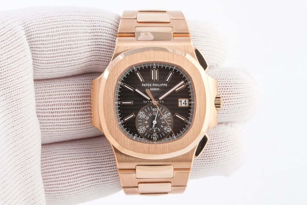 CLASSIC Nautilus Chronograph Rose Gold Black Dial 5980/1R-001