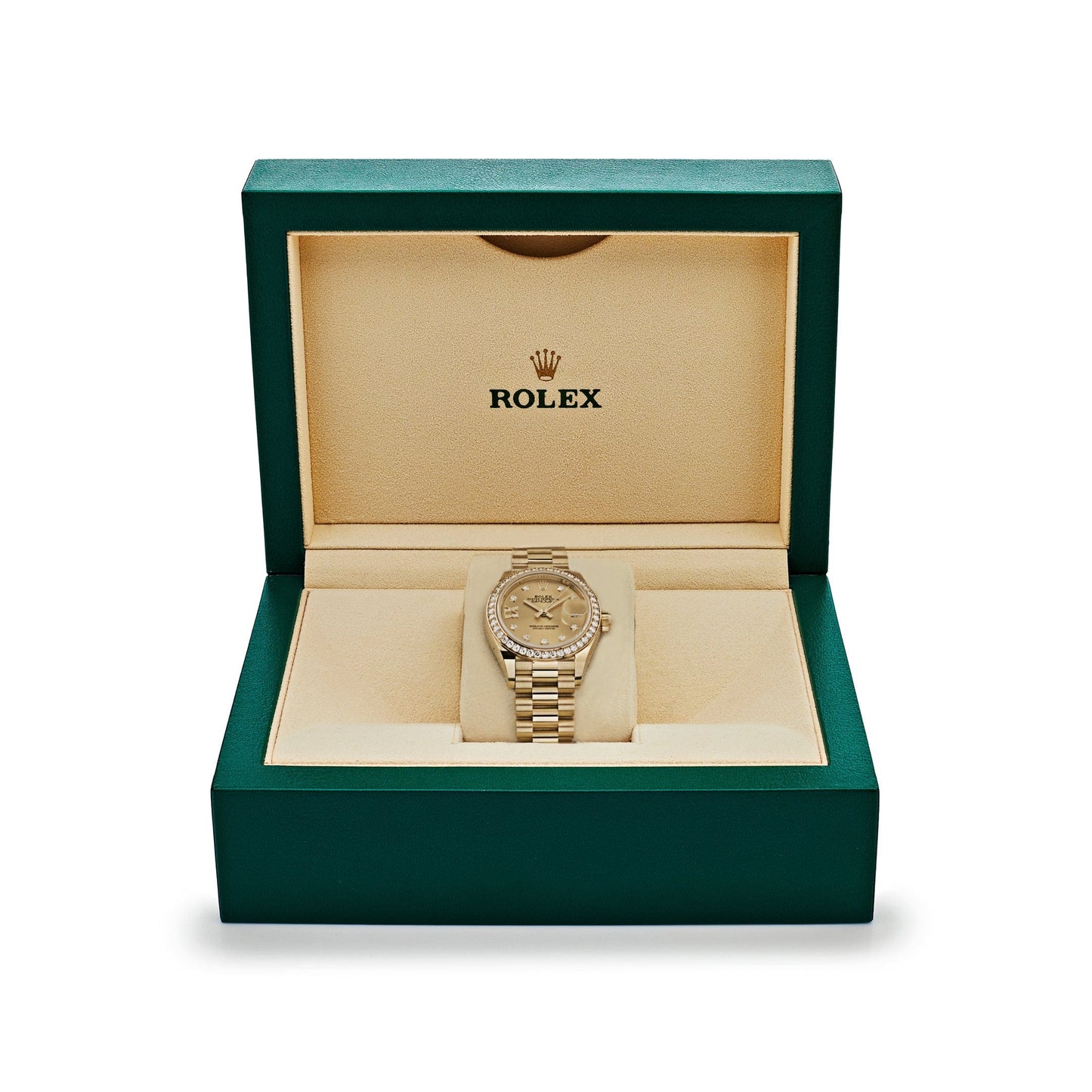 2025 Watch Datejust 279138RBR Yellow Gold Champagne Diamond Dial President (2022)
