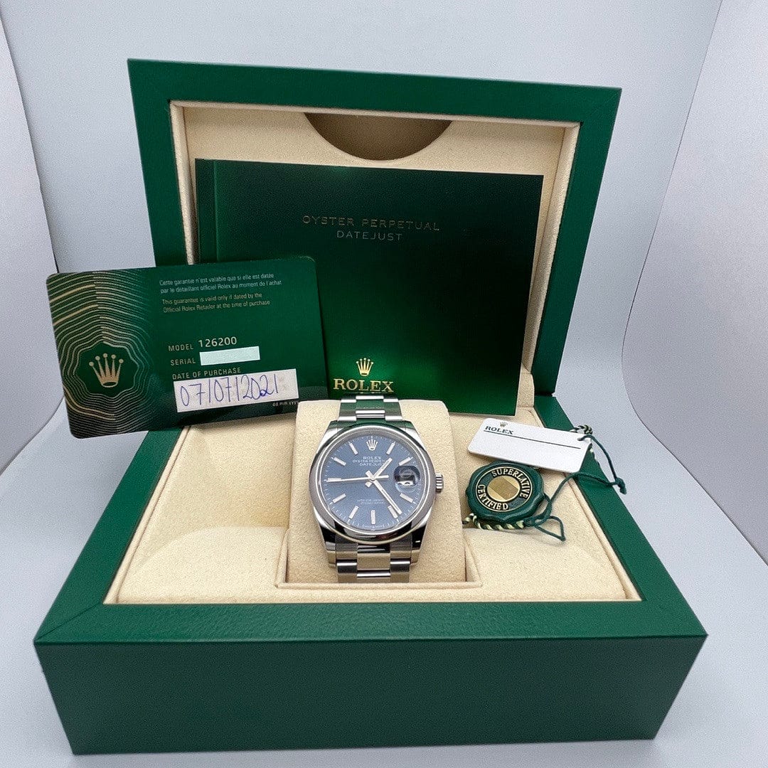 2025 Watch Datejust 126200 Stainless Steel Blue Dial Oyster
