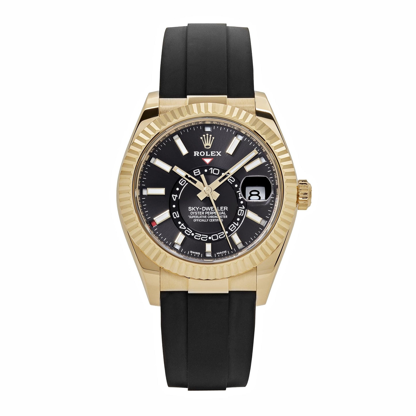 2025 Watch Sky-Dweller 326238 Yellow Gold Bright Black Dial (2021)
