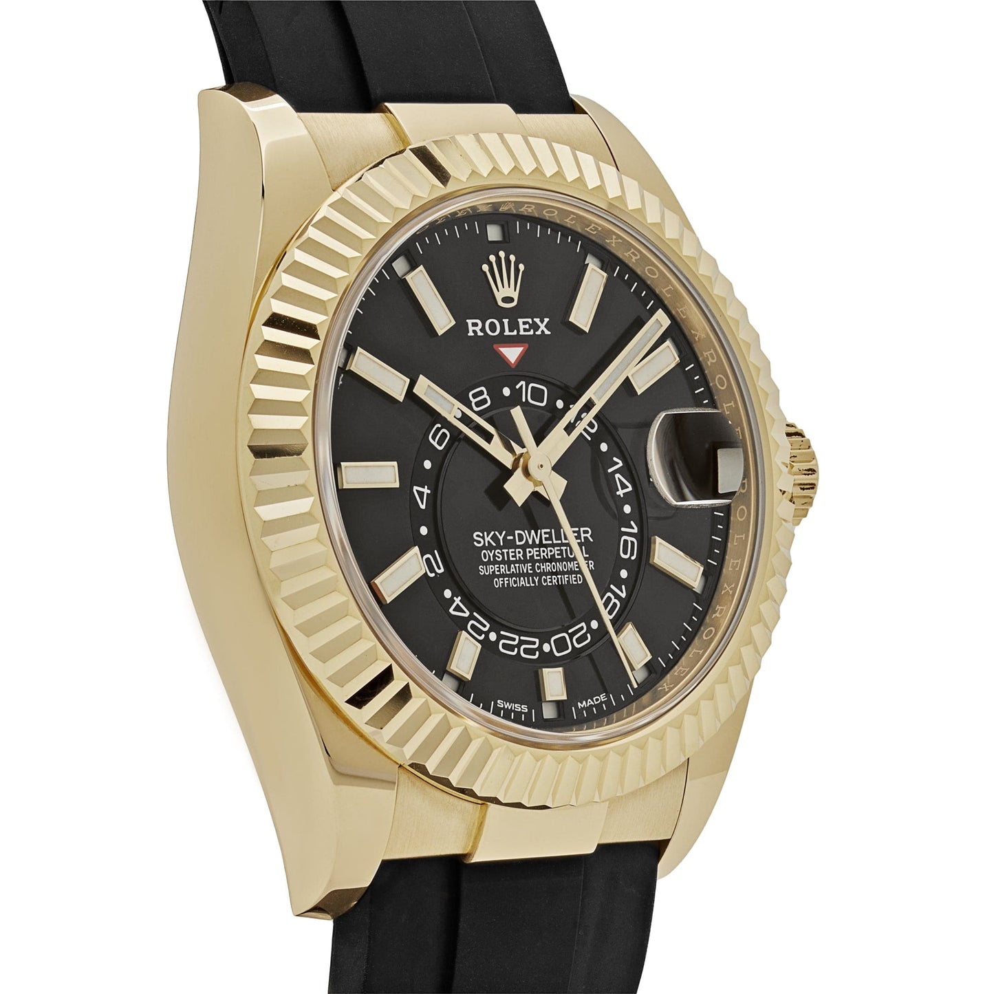 2025 Watch Sky-Dweller 326238 Yellow Gold Bright Black Dial (2021)