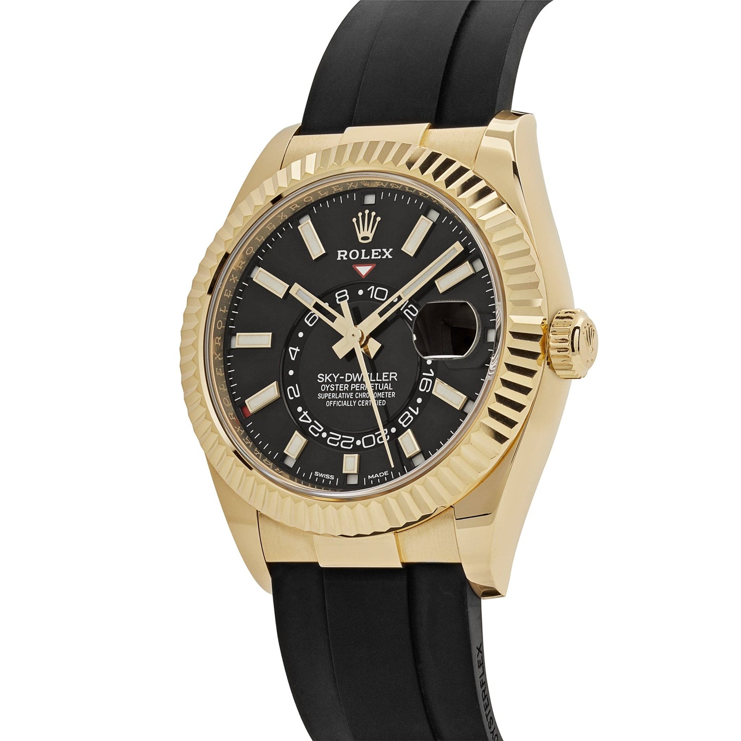 2025 Watch Sky-Dweller 326238 Yellow Gold Bright Black Dial (2021)