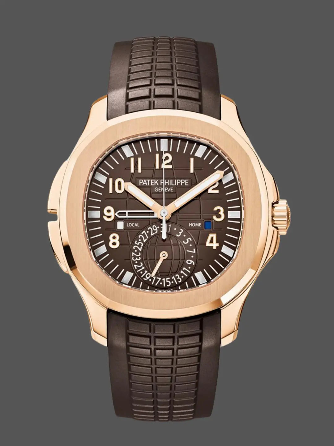 Replica CLASSIC Aquanaut 5164R 001 Travel Time Rose Gold Mens Watch