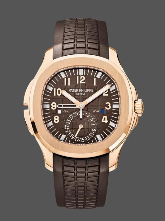 Replica CLASSIC Aquanaut 5164R 001 Travel Time Rose Gold Mens Watch