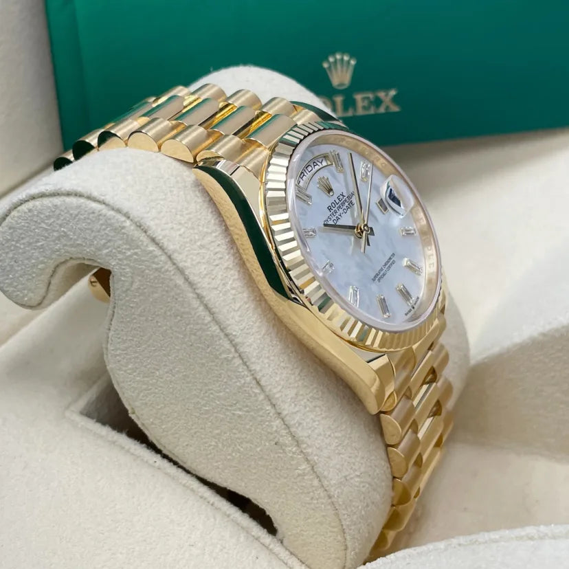 Day Date heaven 🤩 How stunning is this 36-40mm DayDate with a mother of pearl dial 🤍watch