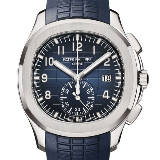 CLASSIC Aquanaut Flyback Chronograph White Gold Blue Dial 5968G-001