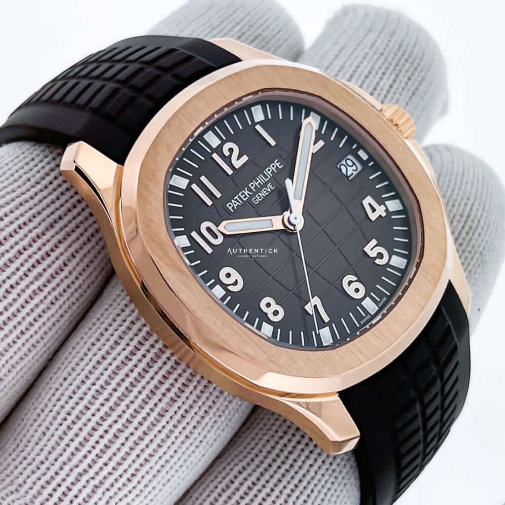 CLASSICAquanaut Rose Gold Black Rubber Brown Dial 5167R-001