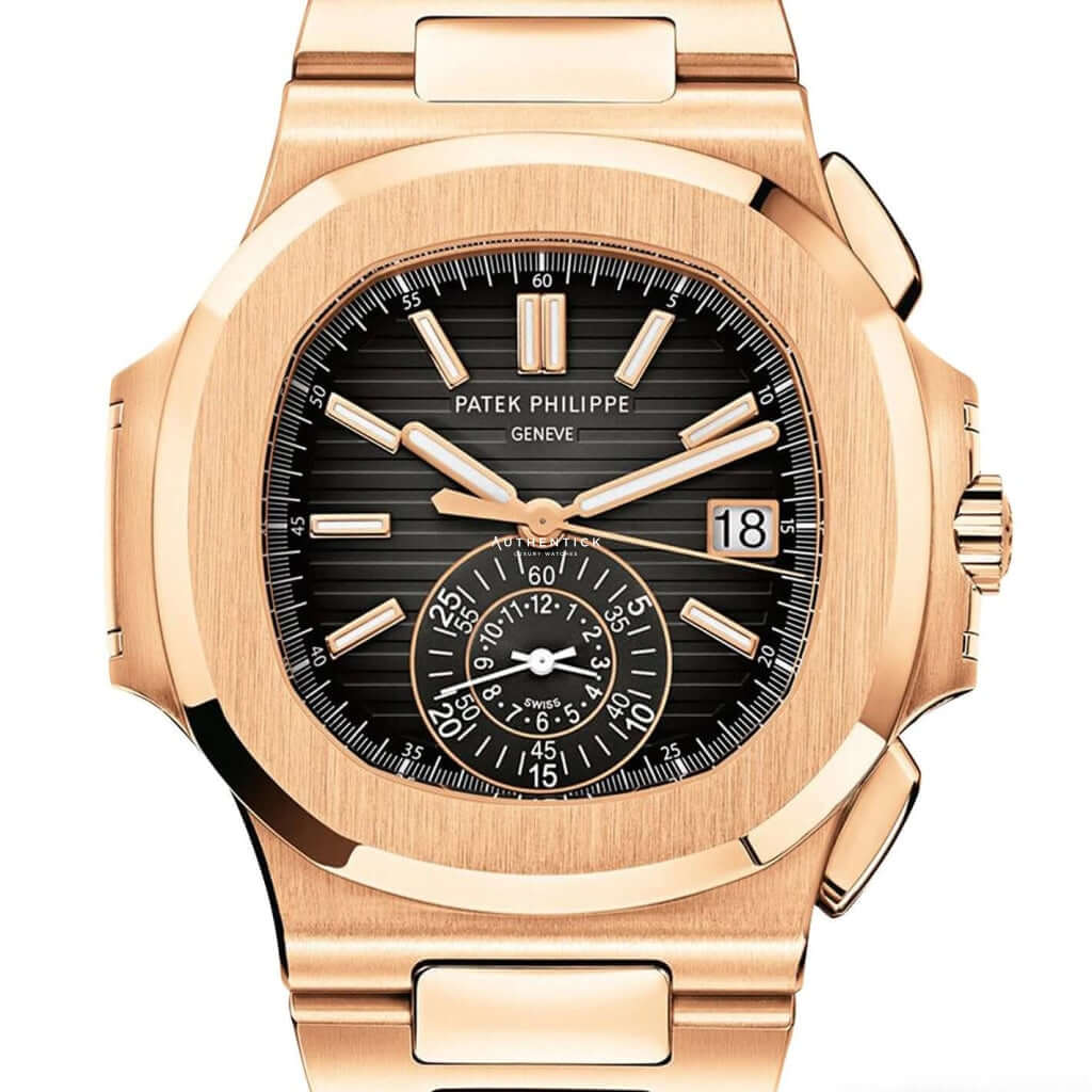 CLASSIC Nautilus Chronograph Rose Gold Black Dial 5980/1R-001