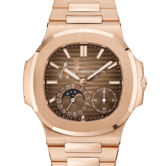 CLASSIC Nautilus Moon Phase Rose Gold Chocolate Dial 5712/1R-001